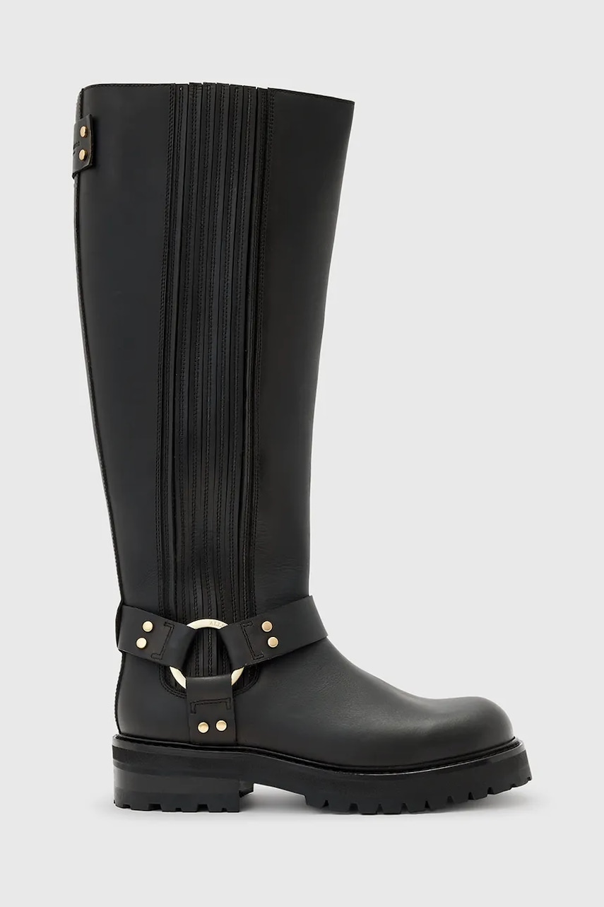 AllSaints  Kožené kozačky  Maddie High Boot