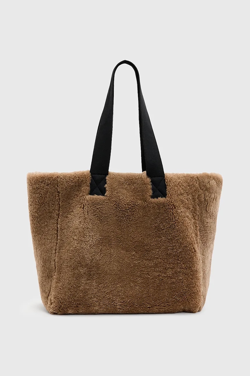AllSaints  Oboustranná kožená kabelka  IZZY SHEARLING