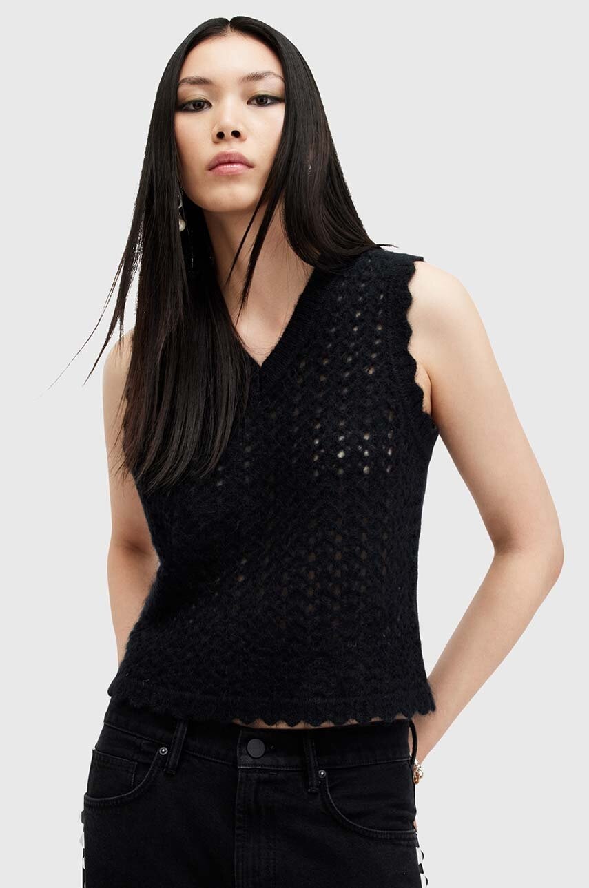 AllSaints  Vlněná vesta  VIVIAN TANK