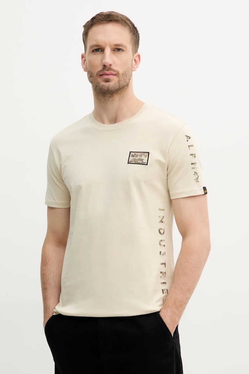 Alpha Industries  Bavlněné tričko  Camo Sleeve T