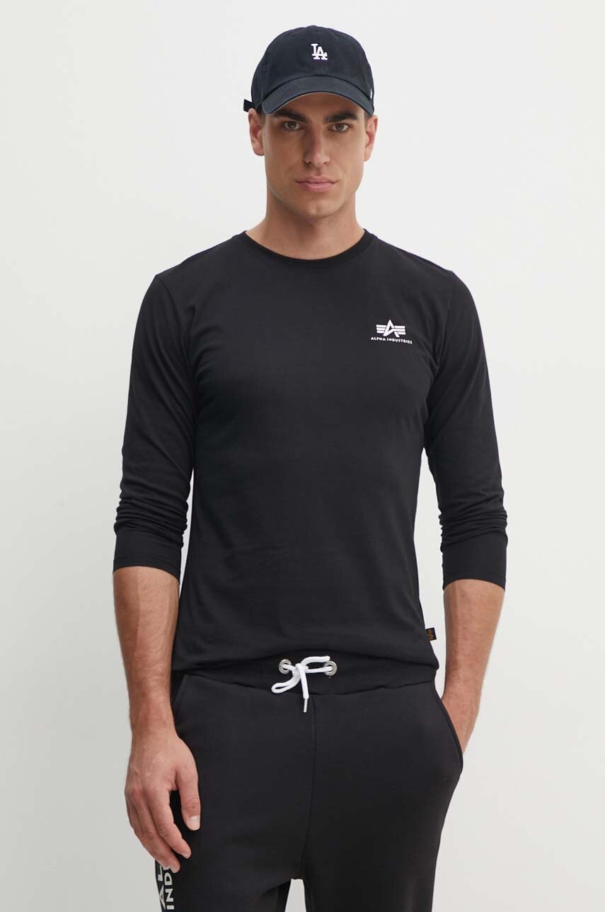 Alpha Industries  Bavlněné tričko s dlouhým rukávem  Basic LS Small Logo