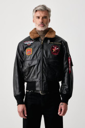 Alpha Industries  bunda pánská z imitace kůže G-1 Devils Brigade Faux Leather Bomber