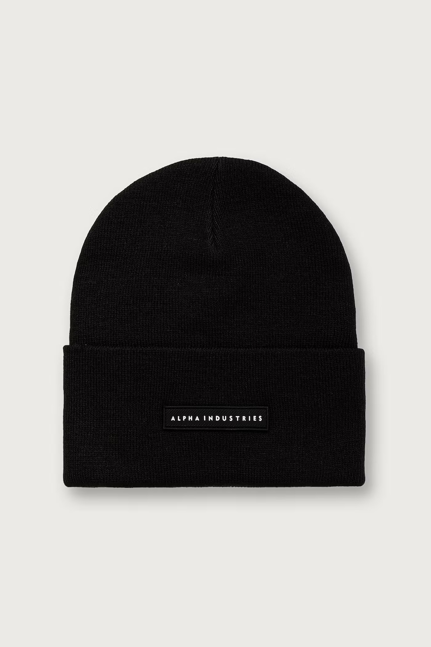 Alpha Industries  pletená čepice Rubber Logo