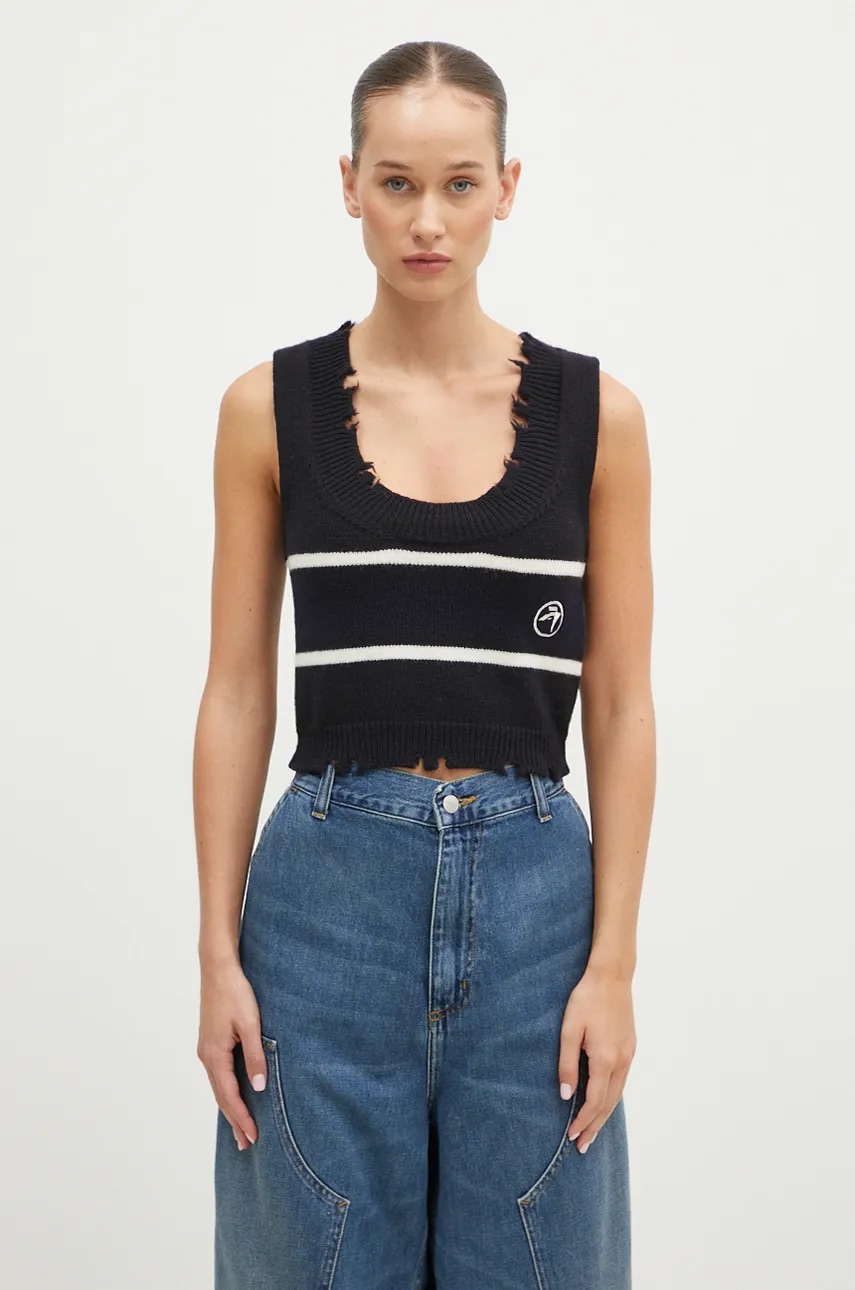Ambush  Bavlněná vesta  Destroyed Rib Round Neck