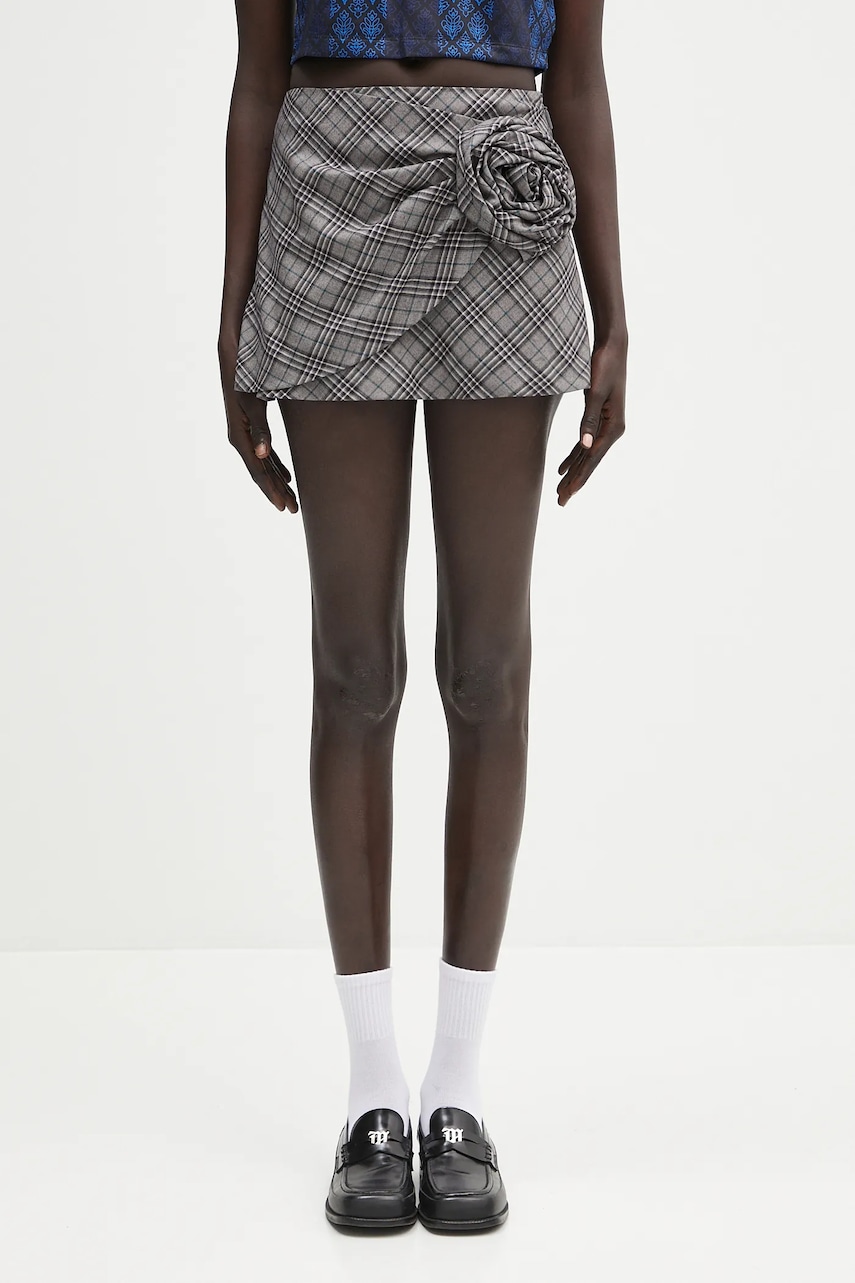 Ambush  Vlněná sukně  Check Rose Skirt