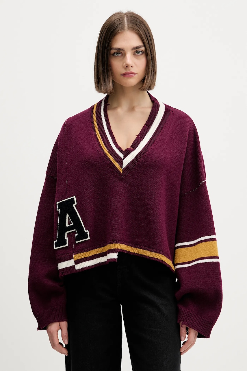Ambush  Vlněný svetr  Damaged Rib V Neck Sweater