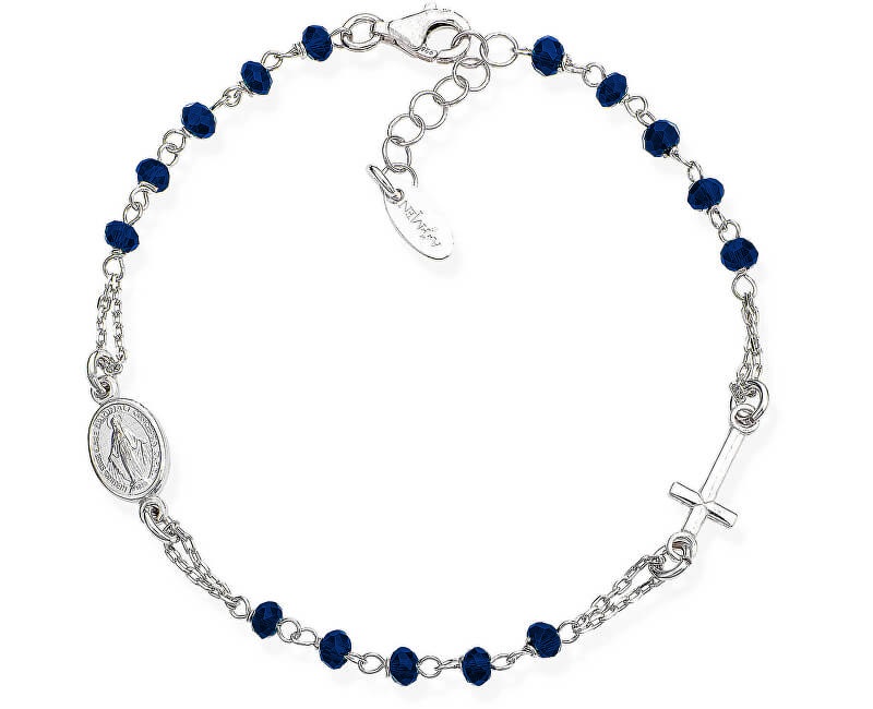 Amen Originální stříbrný náramek s krystaly Rosary BROBBL3