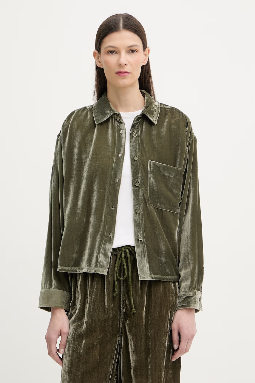 American Vintage košilová halenka dámská velurová