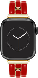 Anne Klein Ocelový tah pro Apple Watch 38/40/41 mm - Gold/Red WK/1048GPRD38