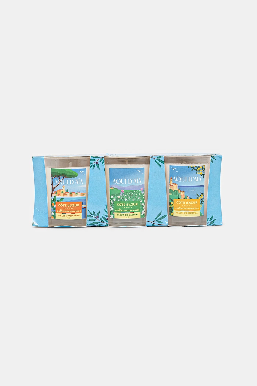 Aqui d'Aia  Sada vonných svíček  Candles x Côte 3 x 75 g 3-pack