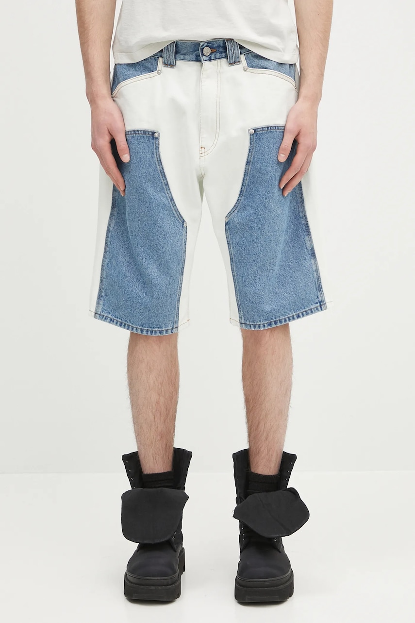 Aries  Džínové šortky  Patchwork Western Carpenter Shorts