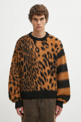 Aries  Svetr s příměsí vlny  Brushed Leopard