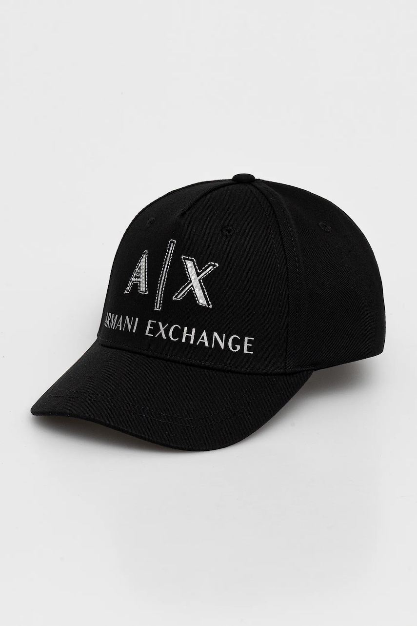 Armani Exchange  Bavlněná baseballová čepice