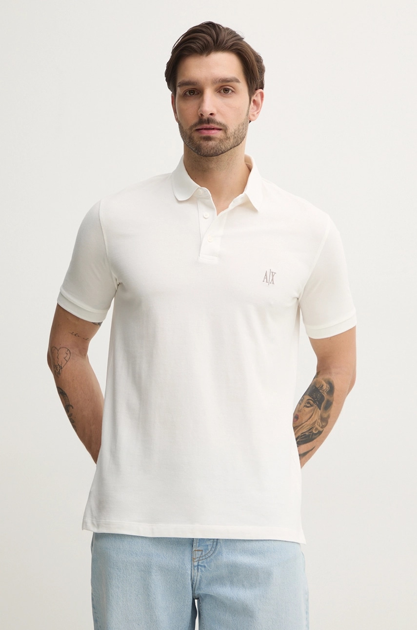 Armani Exchange  Bavlněné polo tričko