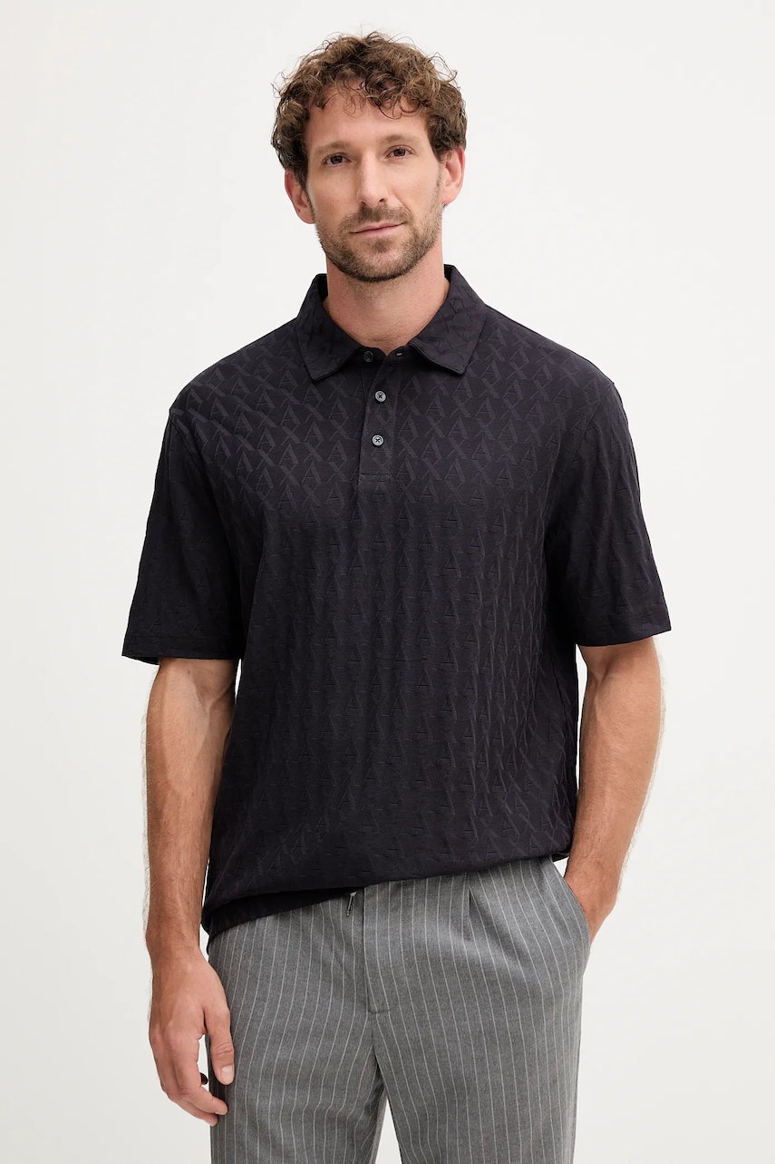 Armani Exchange  Bavlněné polo tričko