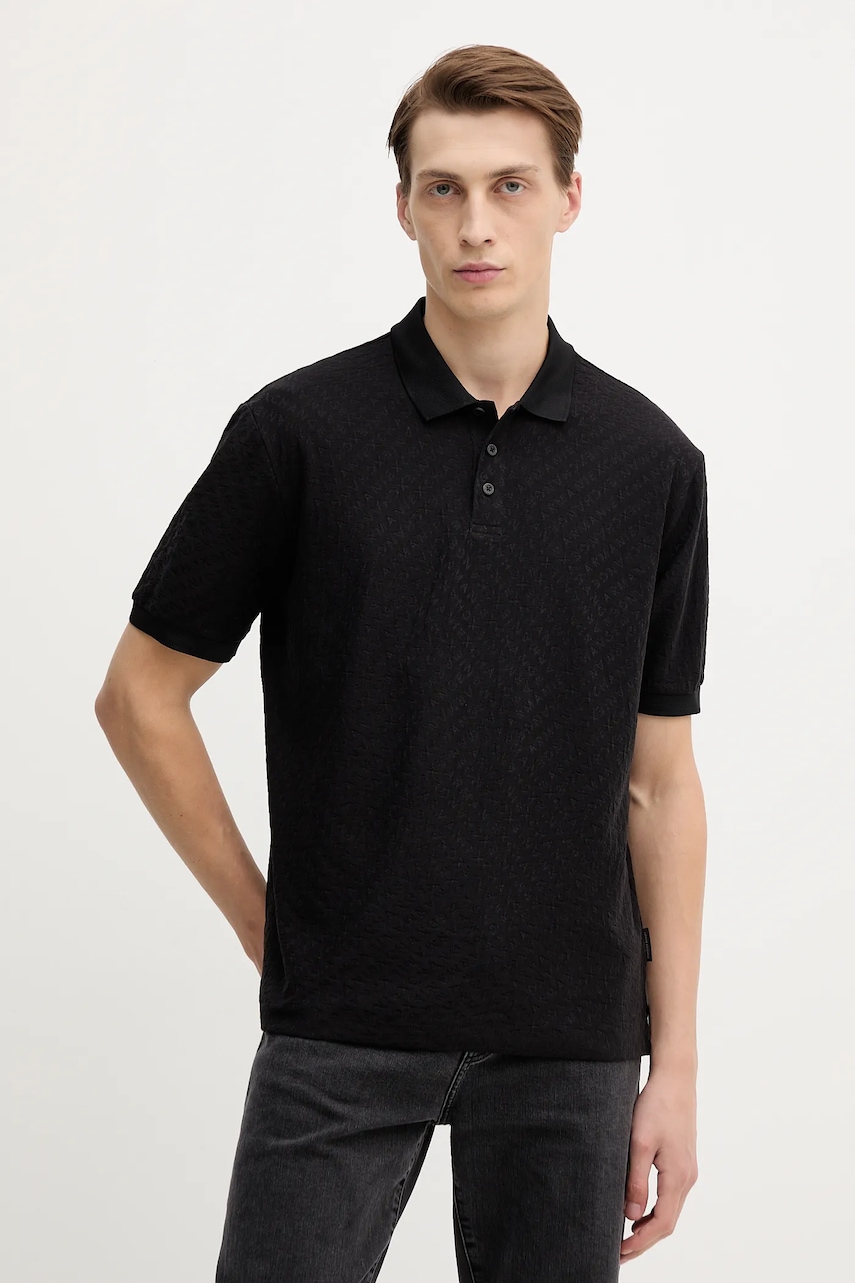 Armani Exchange  Bavlněné polo tričko