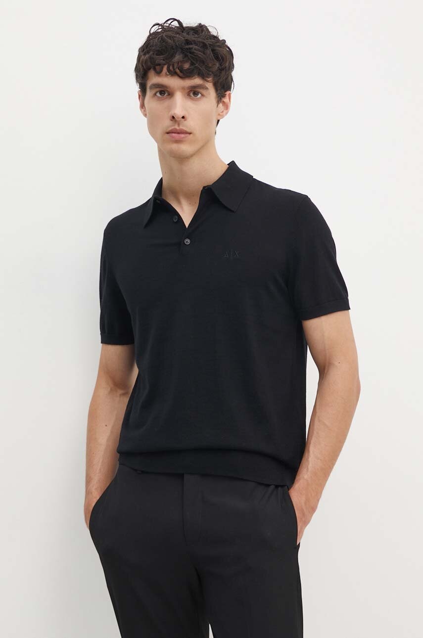 Armani Exchange  Bavlněné polo tričko