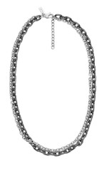 Armani Exchange Dvojitý ocelový náhrdelník pro muže AXG0159060