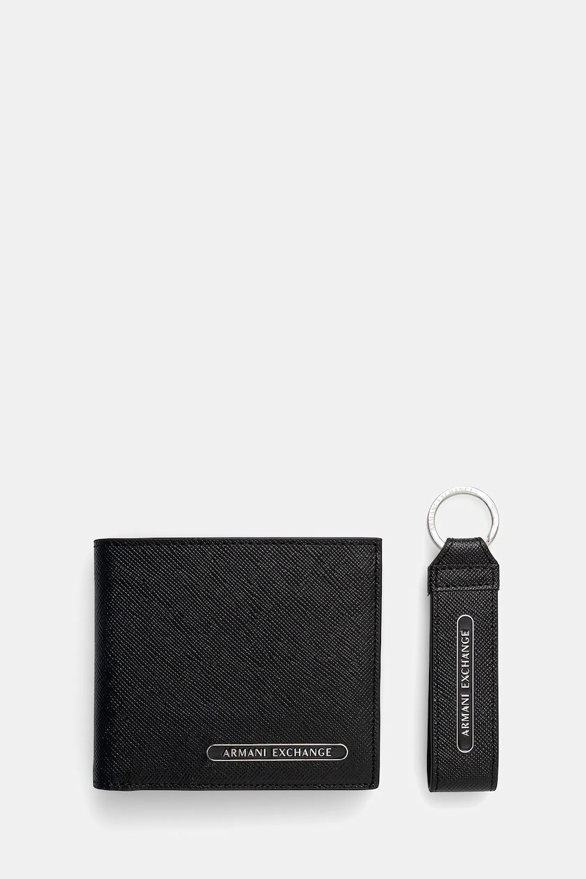Armani Exchange  Kožená peněženka + klíčenka