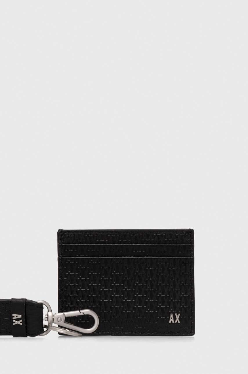 Armani Exchange  Kožený držák na karty a klíčenka