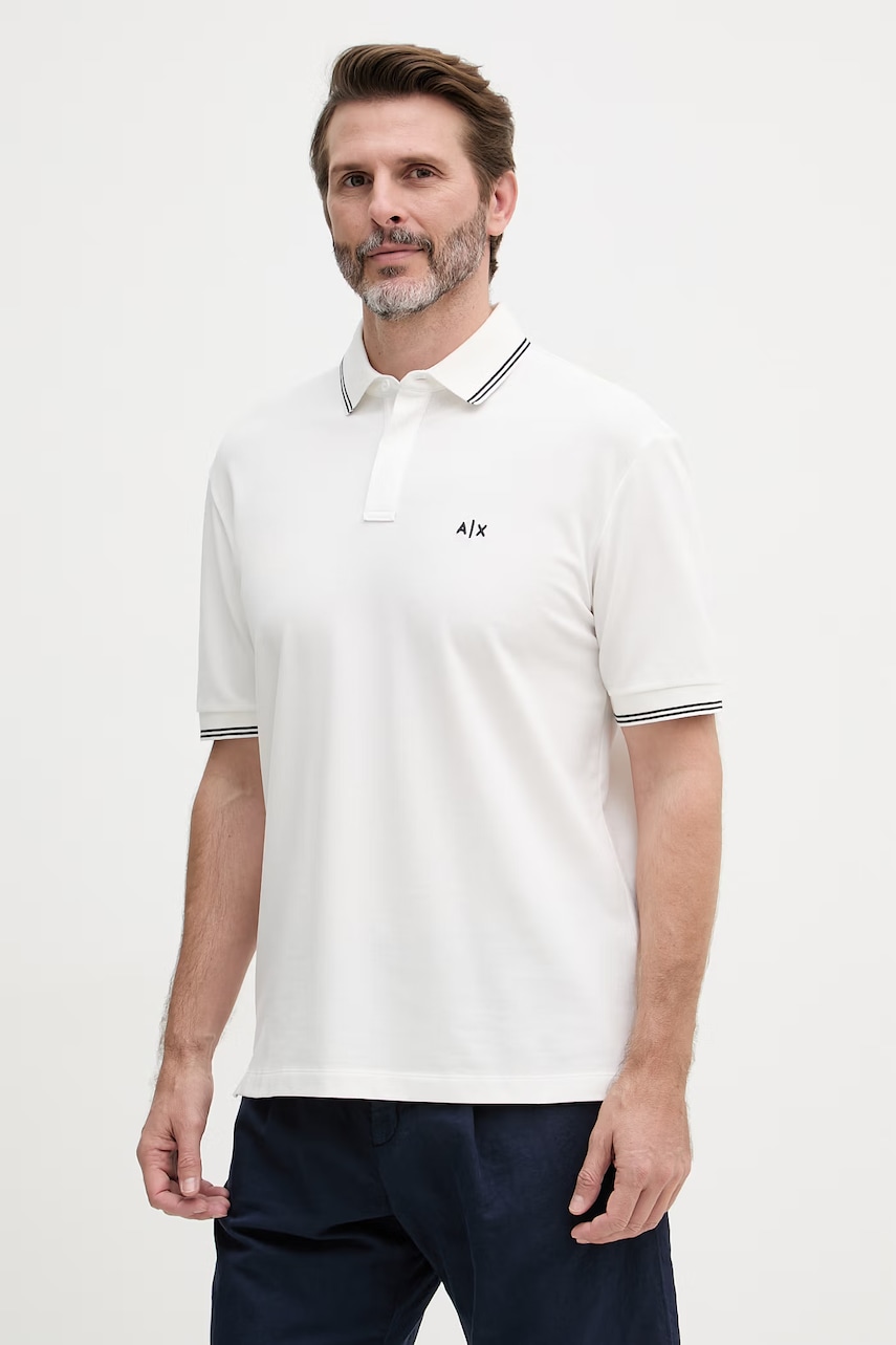 Armani Exchange pánské polo bavlněné s elastanem