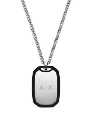 Armani Exchange Pánský náhrdelník z oceli Psí známka AXG0169040