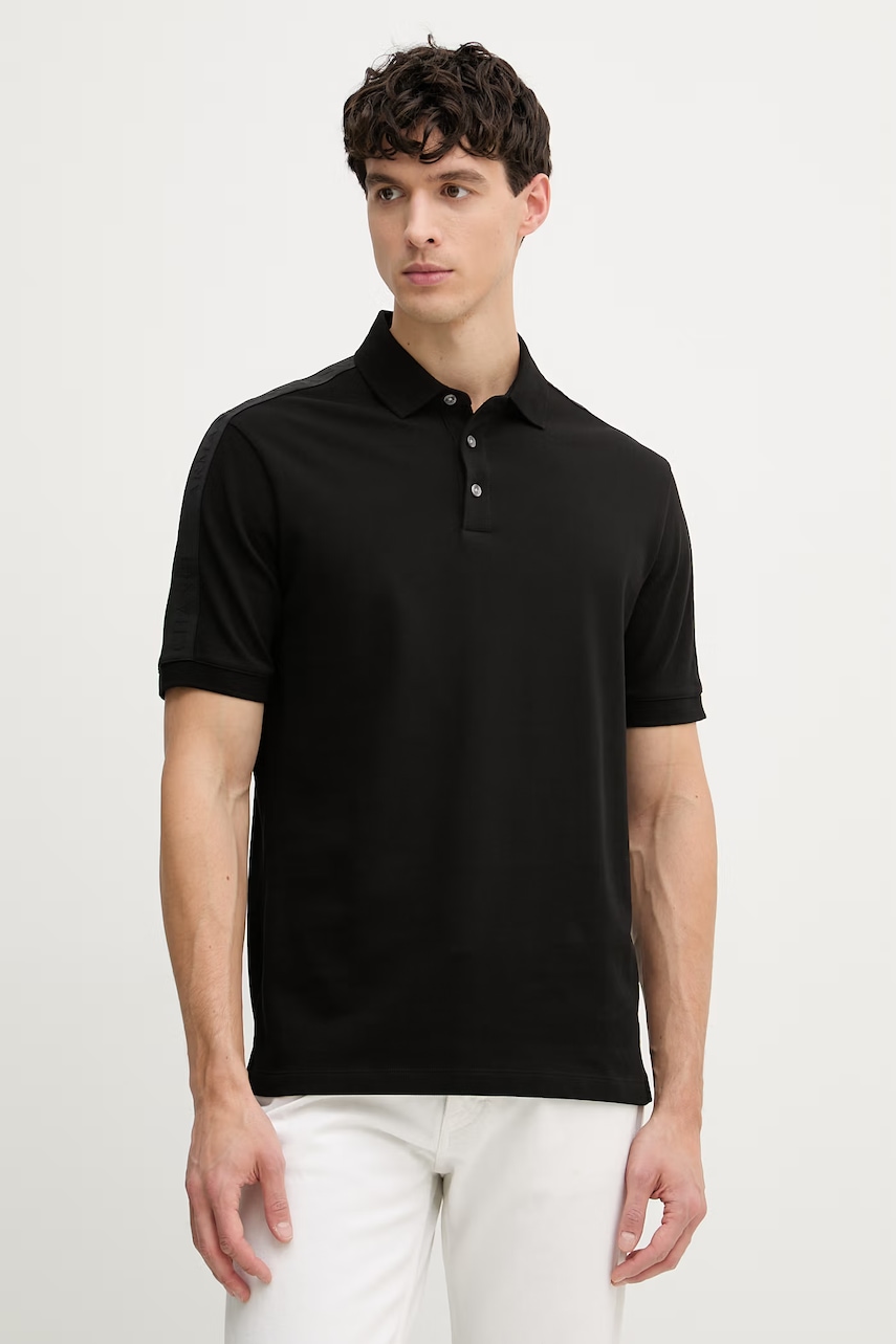 Armani Exchange polo pánské bavlněné