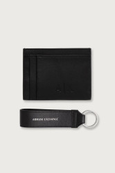 Armani Exchange  sada peněženky a klíčenky kožená