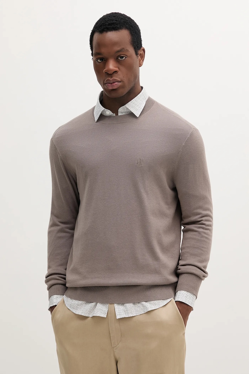 Armani Exchange  Svetr z hedvábné směsi