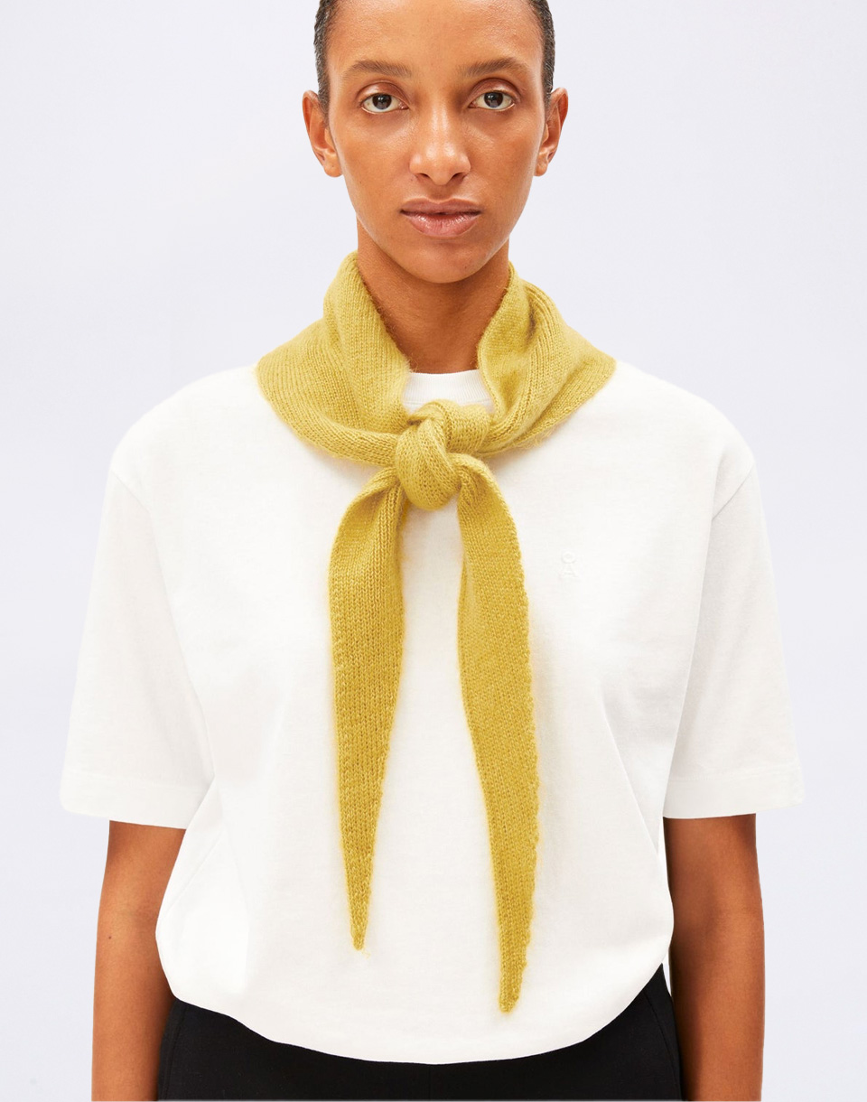 Armedangels Small Mohair Blend Scarf 3643 mosslace