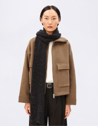 Armedangels Tweed Knit Scarf 3883 black tweed