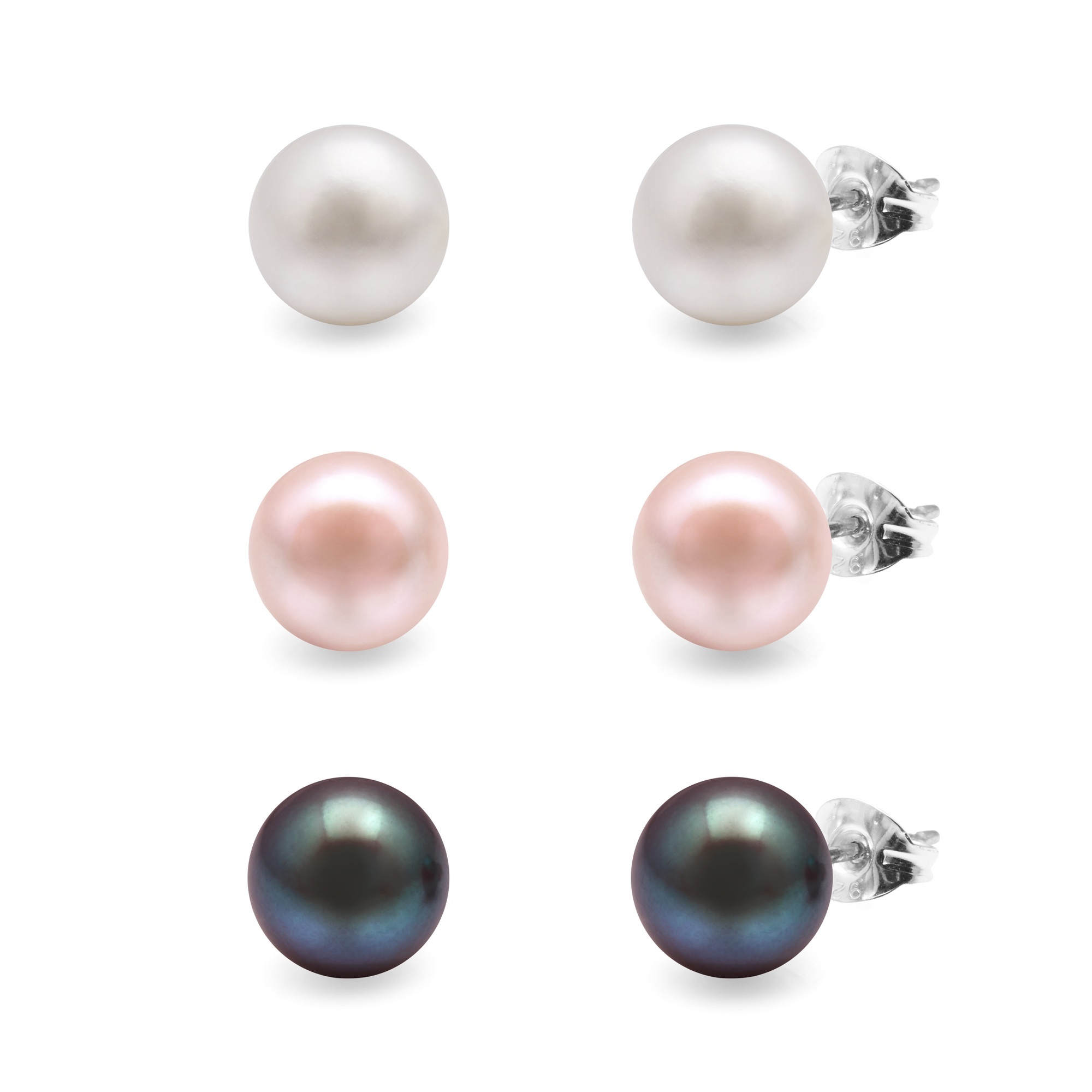 AURA Sada perlových náušnic Kyoto Pearl KPDAN02 (3 páry náušnic)