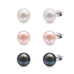 AURA Sada perlových náušnic Kyoto Pearl KPDAN02 (3 páry náušnic)