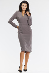 Awama Woman's Dress A667 Brown