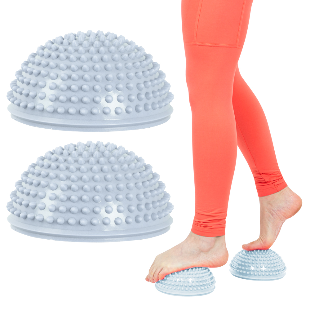 Balanční a masážní podložka na chodidla inSPORTline Uossia světle šedo-modrá