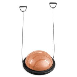 Balanční podložka inSPORTline Dome Edge s gumovými expandéry černá-mocha mousse