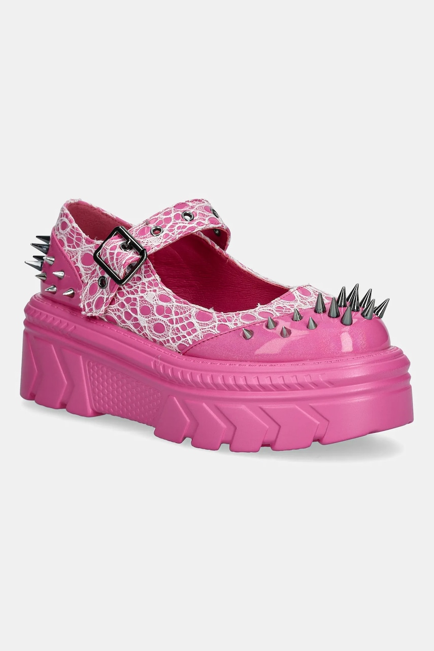 Baleríny Koi Footwear Candyfloss Demon Spiked Stomper růžová barva, AK49