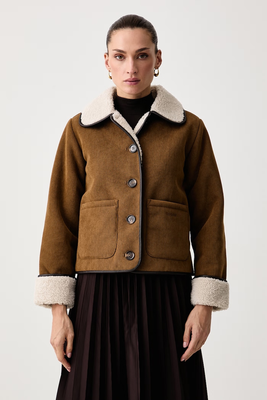 Barbour  krátká bunda dámská manšestrová Penny