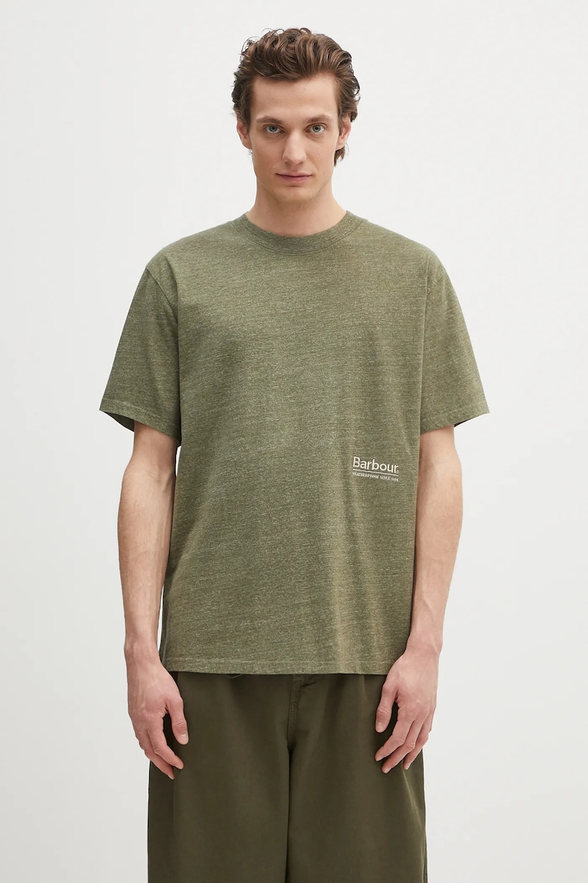 Barbour  Tričko   Calton Linen Blend OS Fit T-Shirt