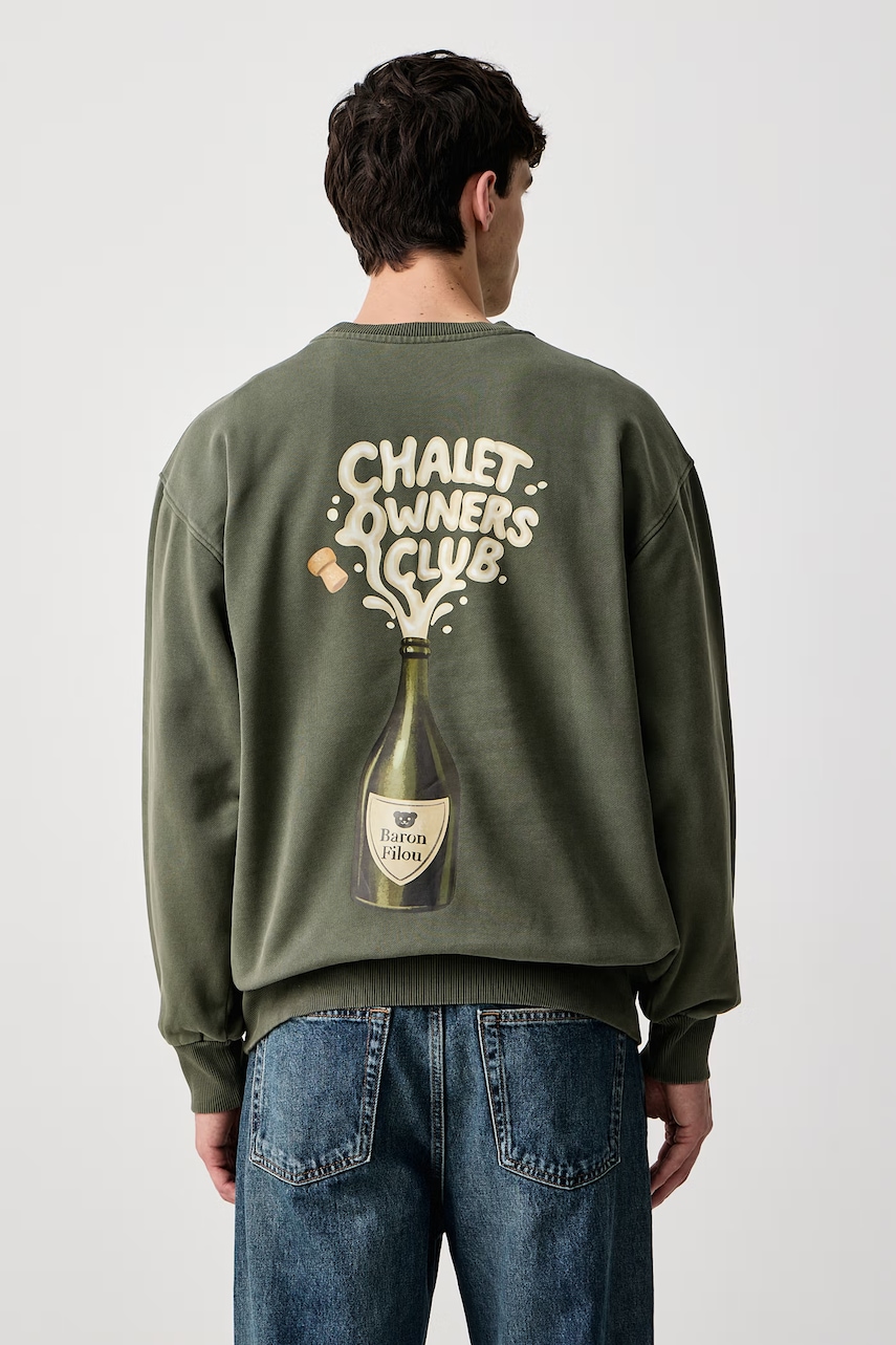 Baron Filou  oversize mikina pánská bavlněná