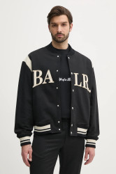 Bavlněná bomber bunda BALR. černá barva, oversize, B1381.1021