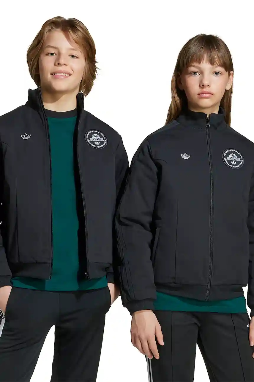 Bavlněná bunda adidas Originals černá barva, JV7706