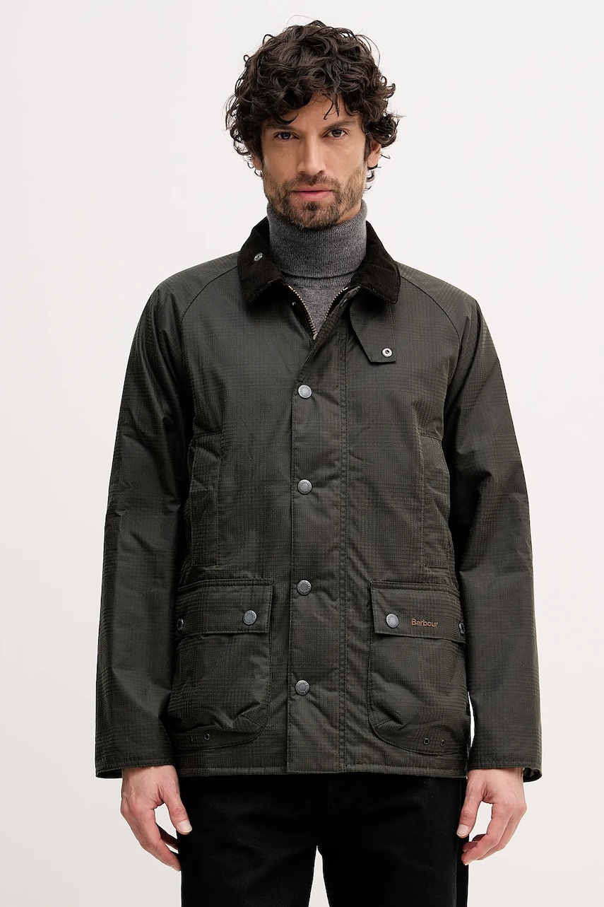 Bavlněná bunda Barbour Beaufort zelená barva, přechodná, MWX2528