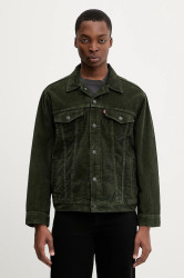 Bavlněná bunda Levi's zelená barva, přechodná, A5782
