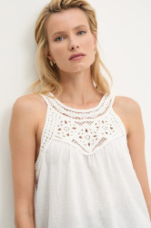 Bavlněná halenka Answear.LAB dámská, bílá barva, s aplikací