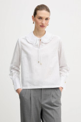 Bavlněná halenka Barbour Avery dámská, bílá barva, vzorovaná, LSH1724