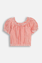 Bavlněná halenka Coccodrillo červená barva, vzorovaná, HOLIDAY SPLASH GIRL JUNIOR