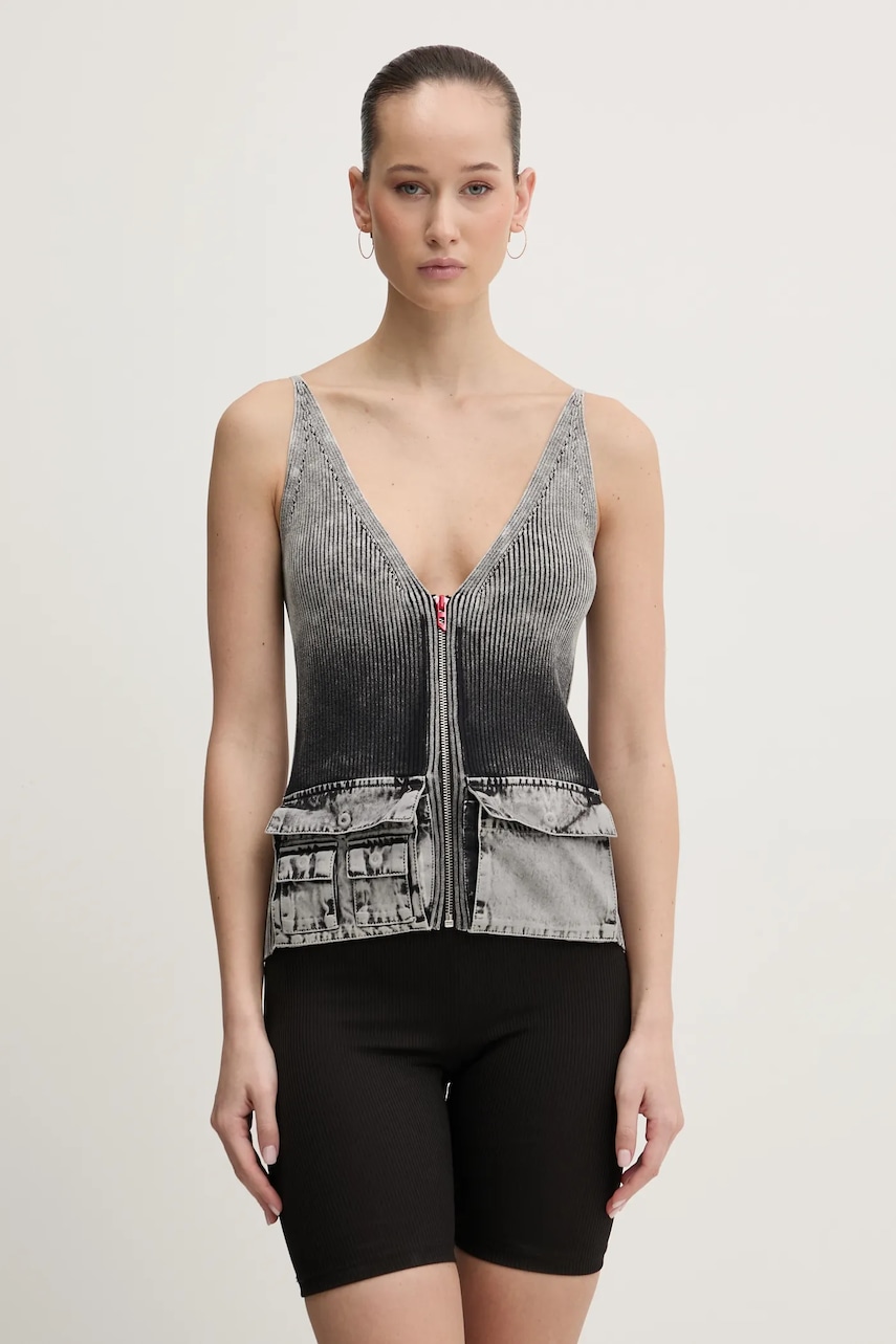 Bavlněná halenka Diesel M-MELLY KNITWEAR