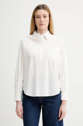 Bavlněná halenka Marc O'Polo dámská, béžová barva, hladká, 5000007470