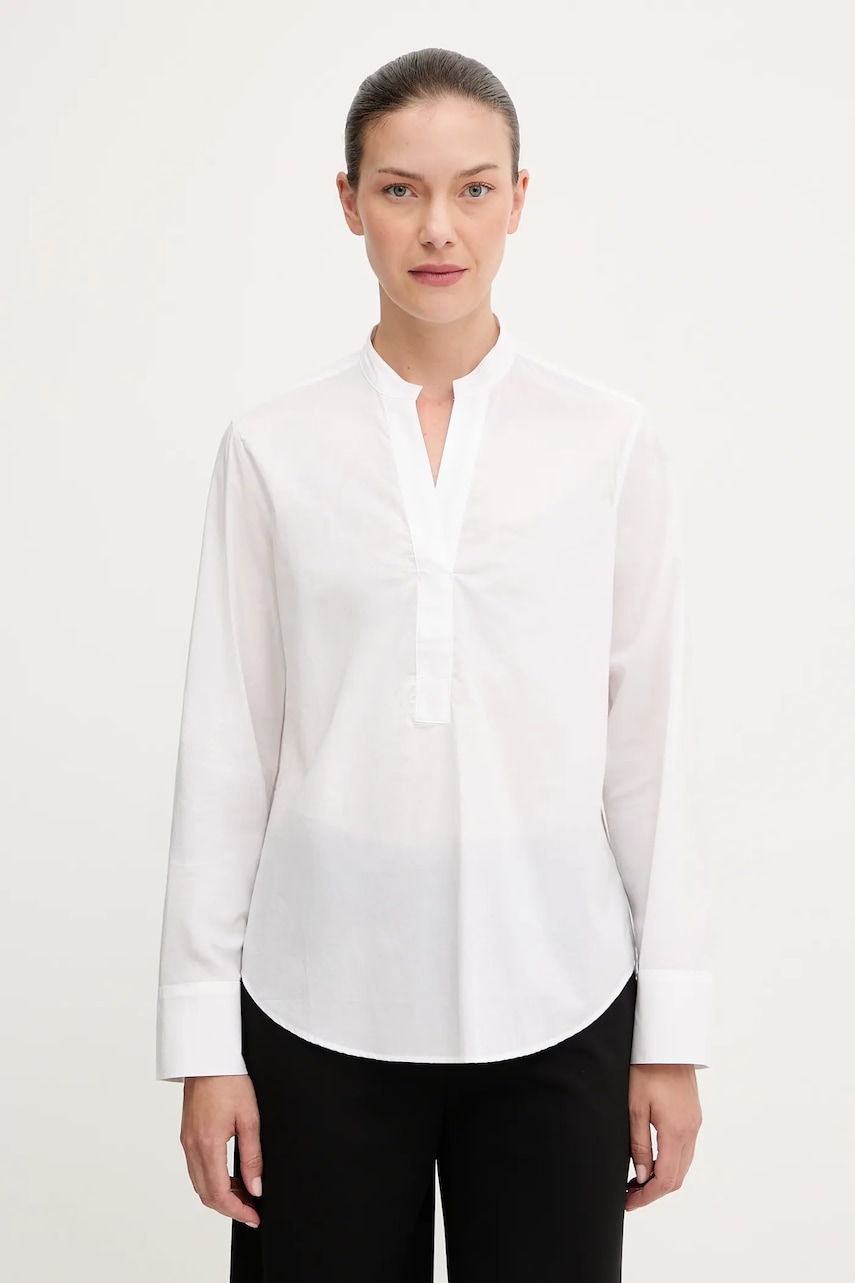 Bavlněná halenka Marc O'Polo dámská, bílá barva, hladká, 508092142169